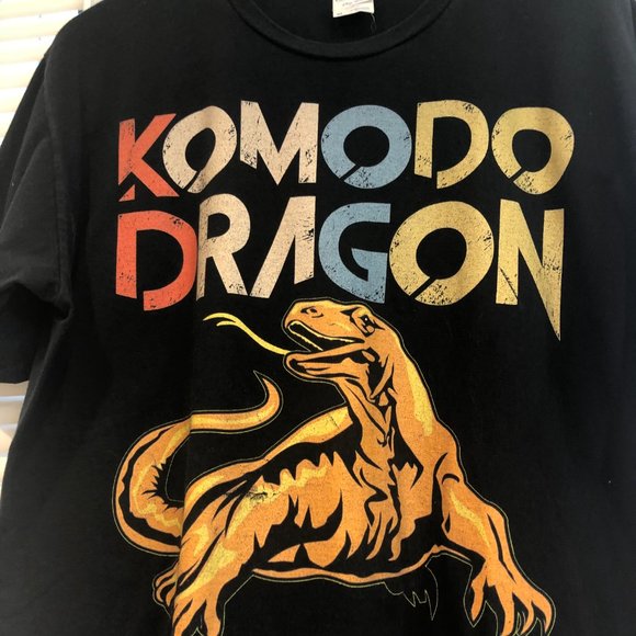 Komodo Dragon Graphic Pre-Owned Unisex Black T-Shirt Size XL. - Picture 5 of 13